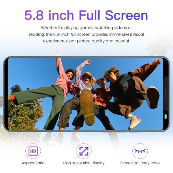 2020 3G Smartphone Rugum IP12 Mini 5.8 Full Screen Unlocked Smart phone Android 4.4 1GB + 8GB Rom Dual Sim Mobile Phone 3