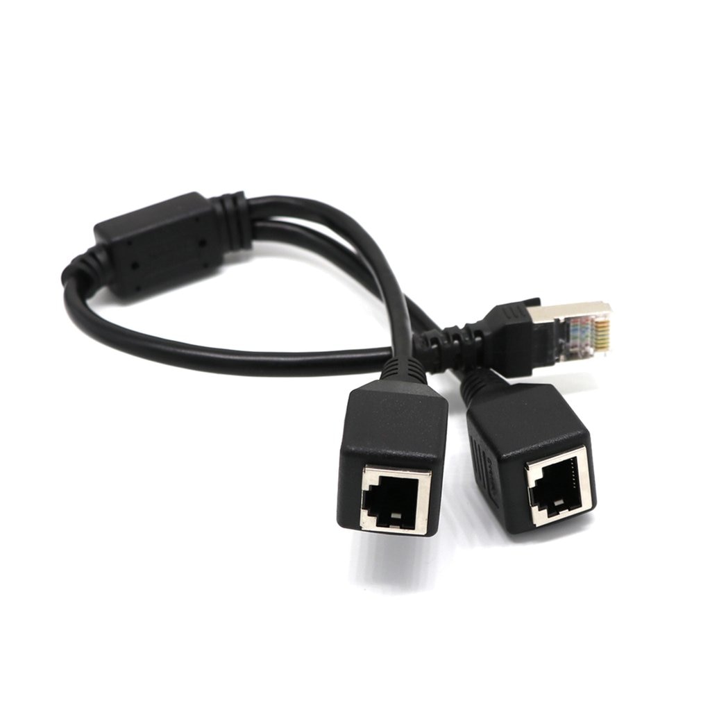 Rj45 Network Splitter Adapter Cable 1 Male To 2 Female Socket Port Lan Ethernet Network Splitter 0306