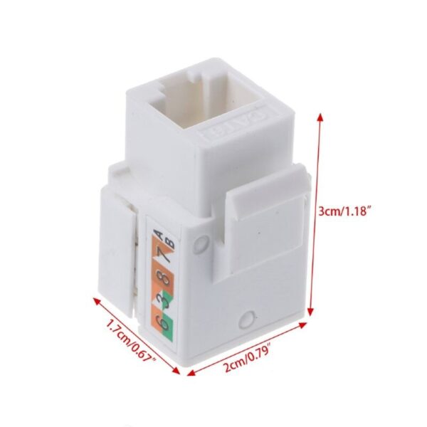 2Pcs CAT6 Network Module Information Socket RJ45 Connector Adapter Keystone Jack A0KB 4