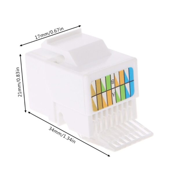 5 Pcs RJ45 Jack Socket Cat6 Network Ethernet Connection Adapter Tool-Less Module 32CB 6