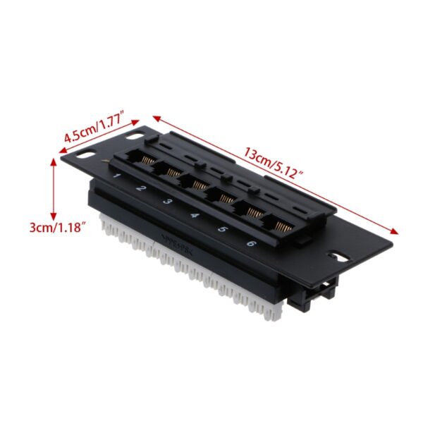 6 Port CAT5 CAT5E Patch Panel RJ45 Networking Wall Mount Rack Mount Bracket   HX6A 6