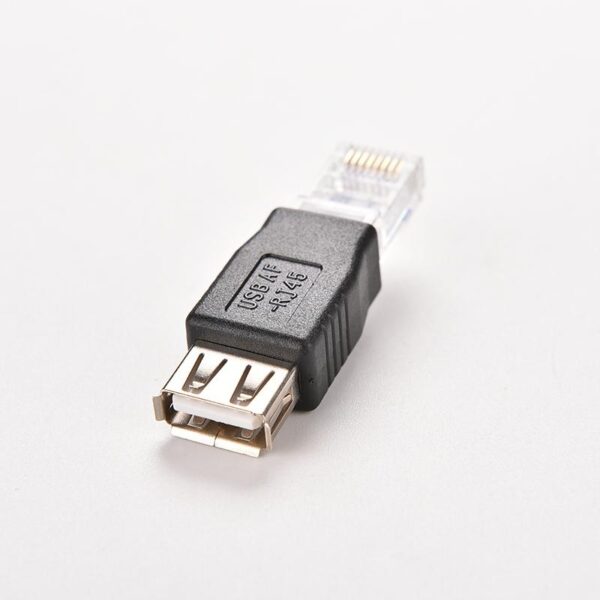 Transverter Plug PC Crystal Head RJ45 Male to USB 2.0 AF A Female Adapter Connector Laptop LAN Network Cable Ethernet Converter 5