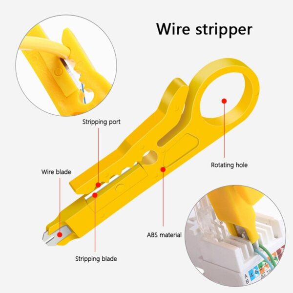 Network Repair Pliers Tool Kit for Cable Tester Spring Clamp Crimping Tool Rj45 Rj11 Rj12 Crimping Pliers 2