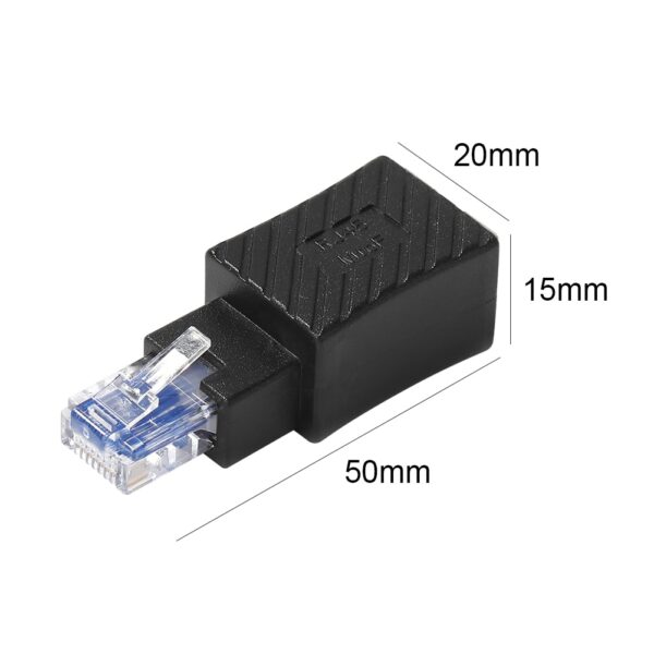 RJ45 Male To Female Converter 90 Degree Extension Adapter for Cat5 Cat6 LAN Ethernet Network Cable Connector Extender 5