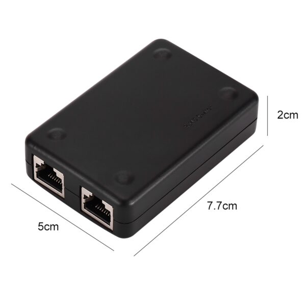 Mini Dual Port Network Ethernet Box Switch Converter Adapter Shared Equipment Sharer adapter network converter 5