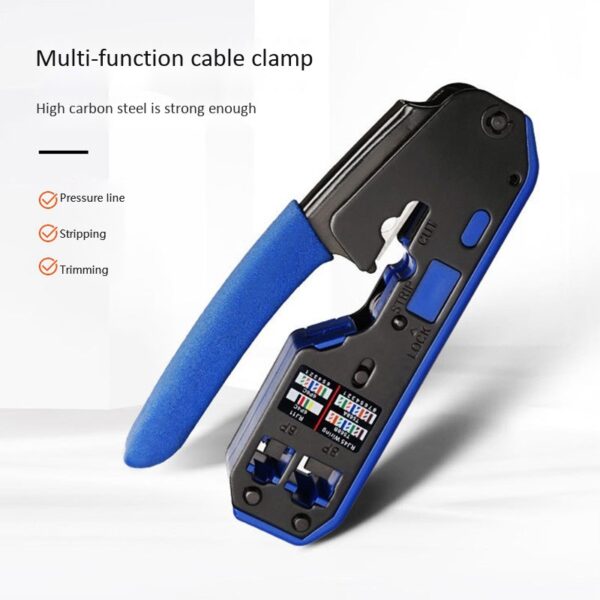 Multifunctional Rj45 Crystal Head 8P6P Network Tool with Stripping Squeezing Crimping Network Cable Pliers 4