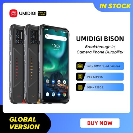 UMIDIGI BISON IP68/IP69K Waterproof Rugged Phone 48MP Matrix Quad Camera 6.3" FHD+ Display 6GB+128GB NFC Android 10 Smartphone 1