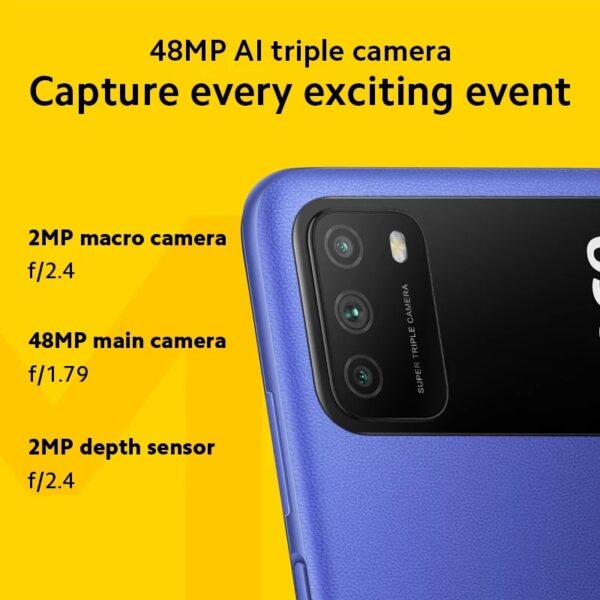 Spain Warehouse Global Version POCO M3 Smartphone 4GB 64GB/128GB Phone Snapdragon 662 6.53" Display 6000mAh Battery 48MP Camera 2