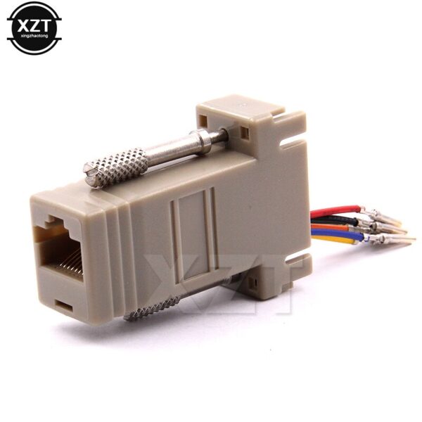 High Quality DB9 Female to RJ45 Female DB9 to RJ45 Adapter Connector rs232 modular cab-9as-fdte to rj45 db9 for Computer 5