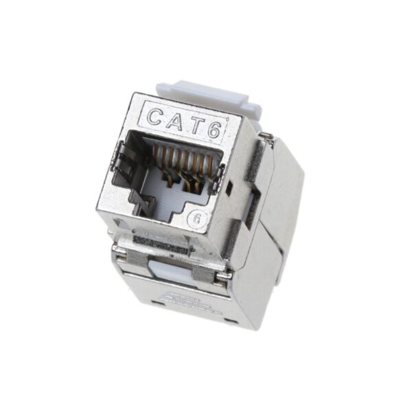 1Pc RJ45 Keystone Cat6 Cat6A Shielded FTP Zinc Alloy Module Keystone Jack Network Connector Adapter 32CB 4