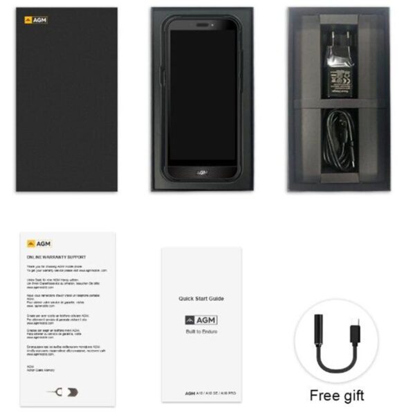 AGM A10 IP68 Smartphone Waterproof  Shockproof Dustproof 4G LTE Cell phones 3GB/4GB RAM 32GB/64GB/128GB ROM Mobile phone 4