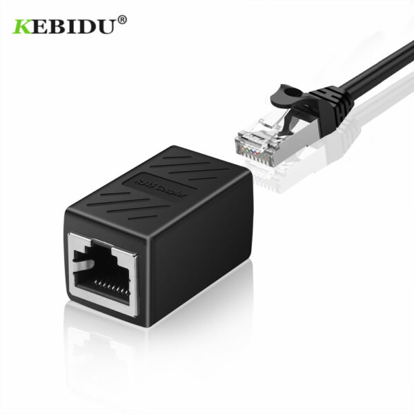 High speed RJ45 Female To Female Network Ethernet LAN Splitter Connector Transfer Head RJ45 CAT 5 5E 6 6a Extender Network Cable 2