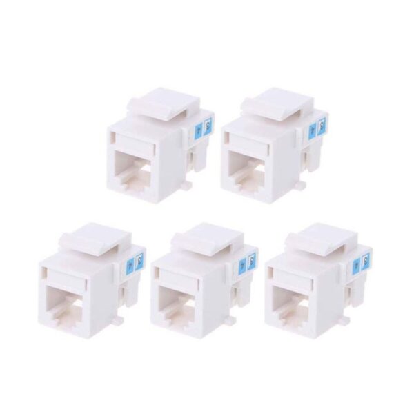 5Pcs Tool-free Telephone Module RJ11 Network CAT3 Voice Module Gold-plated Adapter Telephone Extender Keystone 1