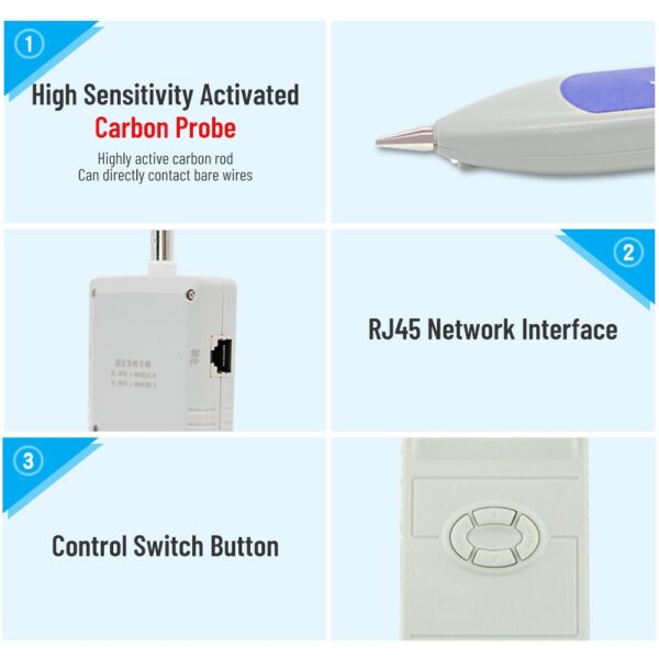 RJ45 Network Tool cable tracer USB Telephone line Finder wire length  LAN Network Cable Tester with LCD display Cable tracker 2