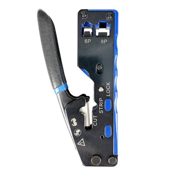 HOT-RJ45 Crimp Tool Pass Through Cutter for RJ45 Cat7 Cat6 Cat5 RJ11 RJ12Modular Connectors All-In-One Wire Tool 2