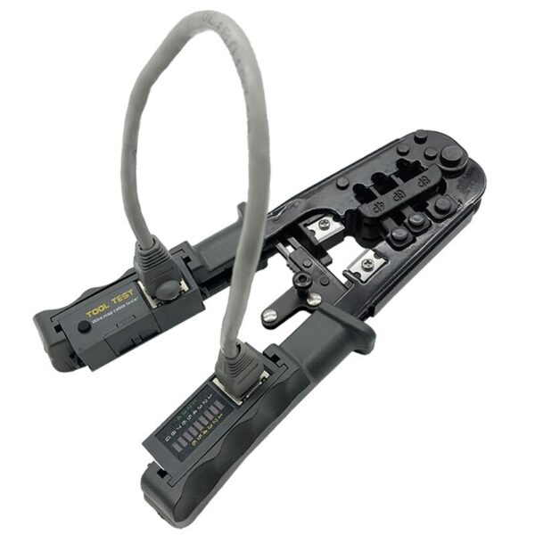 RJ45 Crimper Network Lan Cable Tester Cutting Tool for Cat7 Cat6 Cat5 RJ11 RJ12 RJ45 Crimper Metal Clip 5