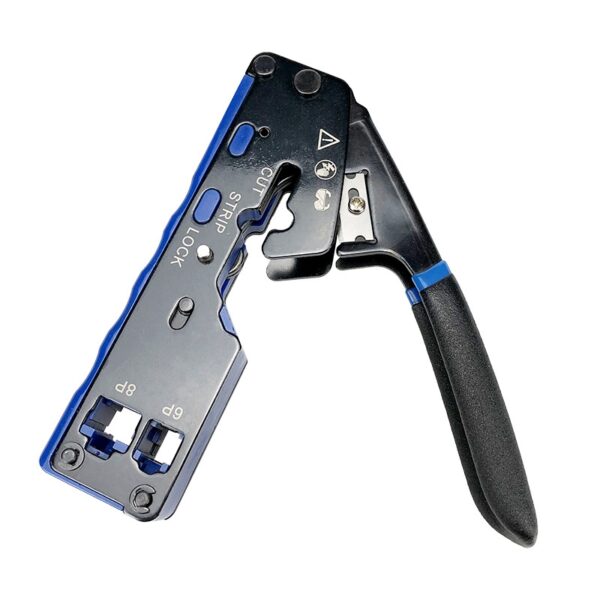HOT-RJ45 Crimp Tool Pass Through Cutter for RJ45 Cat7 Cat6 Cat5 RJ11 RJ12Modular Connectors All-In-One Wire Tool 4