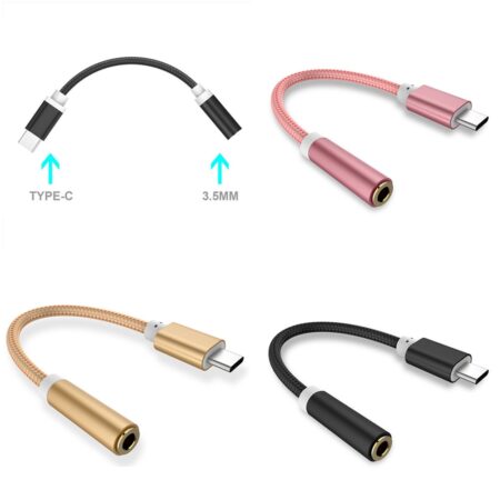 USB Type-C to 3.5mm Headphone Jack AUX Audio Cable Adapter for Samsung LG Nexus Oneplus Nokia Xiaomi Huawei Type C Smart Phones 1