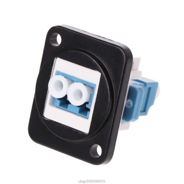 RJ45 D-Type LC Optical Fiber Straight Connector Chassis Panel Mounting Socket Holder Extension Module Socket Jack-Modular CAT5E 6