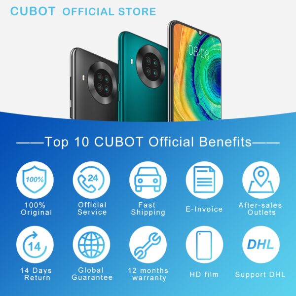 Cubot Note 20 Pro Quad Camera Smartphone NFC 6GB/8GB+128GB 6.5” 4200mAh Android 10 Dual SIM Telephone 4G LTE celular Note20 Pro 6