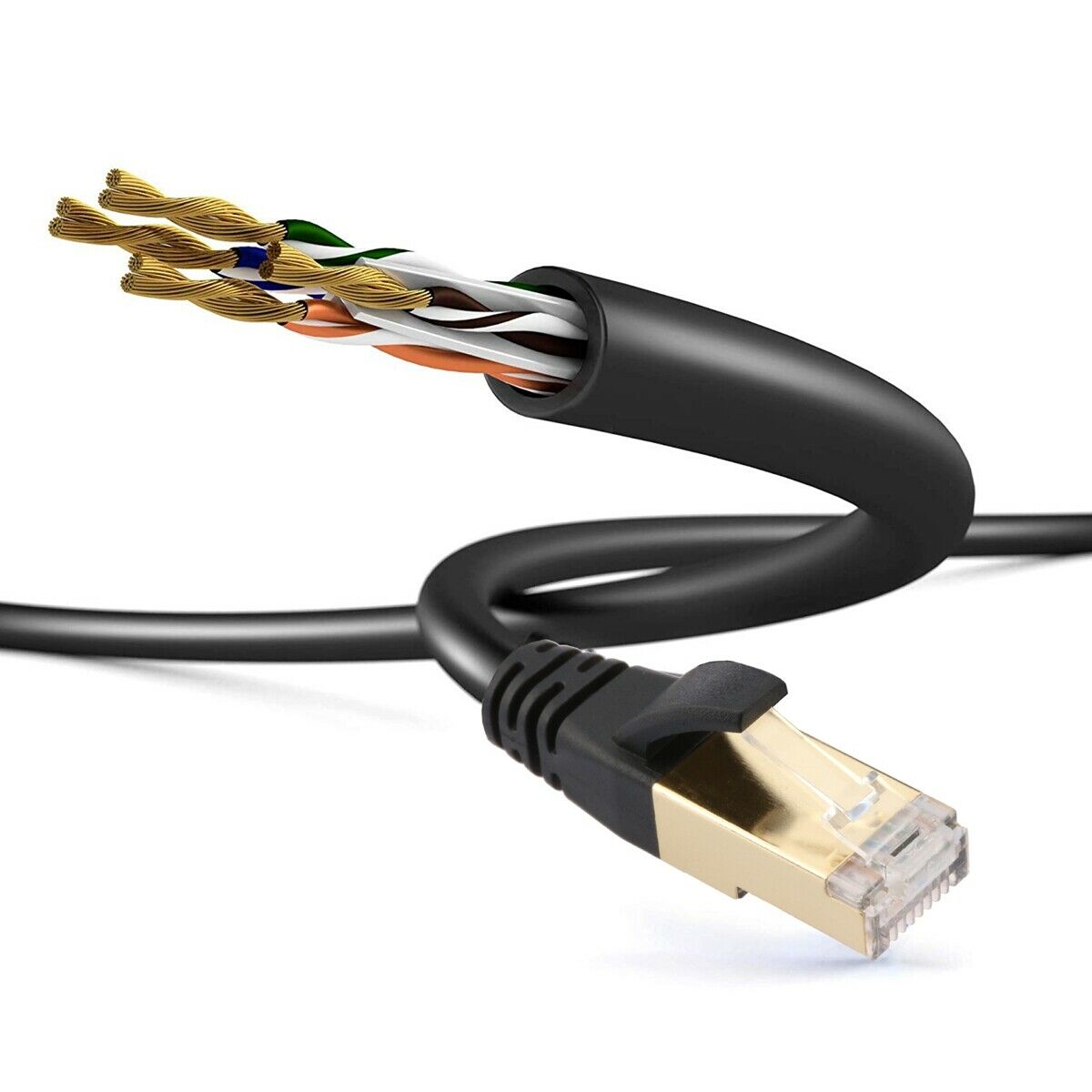 Cat 8 Ethernet RJ45 Cable Super Speed 40Gbps Patch LAN Network Gold Plated CAT8