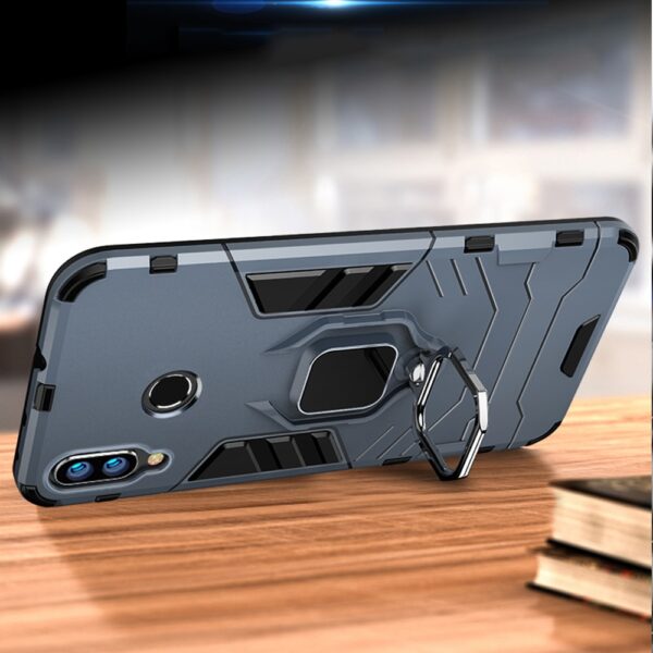 For Honor 10 Lite Case Armor PC Cover Finger Ring Holder Phone Case On For Huawei P Smart 2019 Cover Durable Reinforced Bumper 2