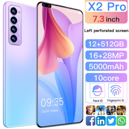 Global Version X2 PRO 6.8 Inch 12GB RAM 512GB ROM Fingerprint Unlock Smart Phone Deca Core Dual SIM Mobile Cell Phone MTK6797 1