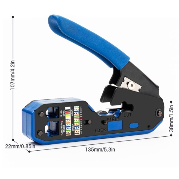 Rj45 Tool Network Crimper Cable Stripping Plier Stripper for Rj45 Cat6 Cat5E Cat5 Rj11 Rj12 Connector Ethernet  Cable Cutter 5