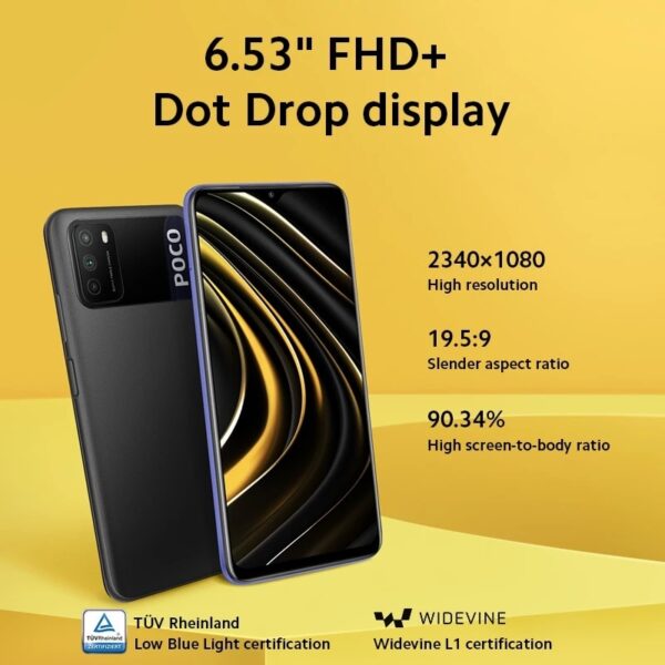 Spain Warehouse Global Version POCO M3 Smartphone 4GB 64GB/128GB Phone Snapdragon 662 6.53" Display 6000mAh Battery 48MP Camera 4