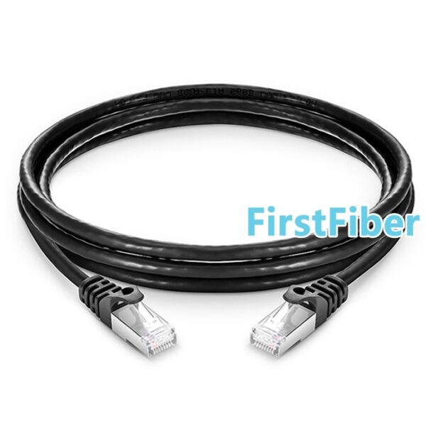 FirstFiber Cat7 Snagless Shielded (SFTP) PVC Ethernet Network Patch Cable RJ45 1