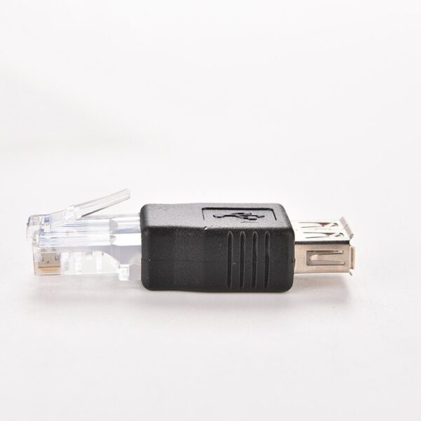 Transverter Plug PC Crystal Head RJ45 Male to USB 2.0 AF A Female Adapter Connector Laptop LAN Network Cable Ethernet Converter 6