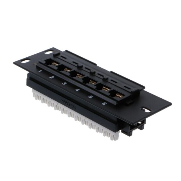 6 Port CAT5 CAT5E Patch Panel RJ45 Networking Wall Mount Rack Mount Bracket   32CB 2