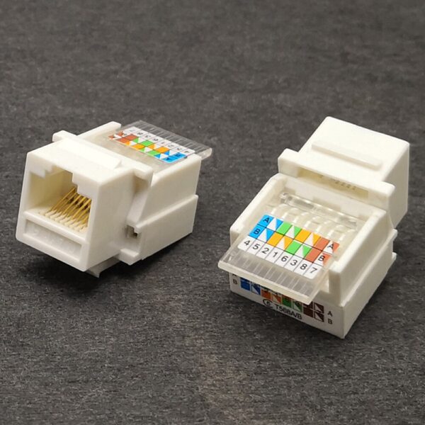 RJ45 Cat6 UTP Female Jack Connector Network Module for Wall Plate Free Tool Network Ethernet Lan Cable Cat6 RJ45 Connector 4