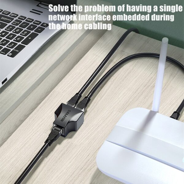 RJ45 Connector Ethernet Cable Adapter Lan Cable Extender Splitter Internet Cable Connection Female to Female 1 Input 2 Output 3