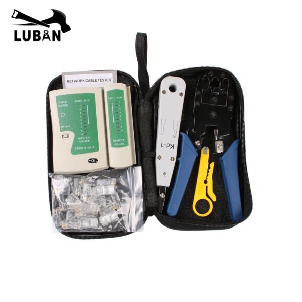 Network Ethernet Cable Tester RJ45 Kit RJ45 Crimper Crimping Tool Punch Down RJ11 Cat5 Cat6 Wire Line Detector 8P8C RJ45 1