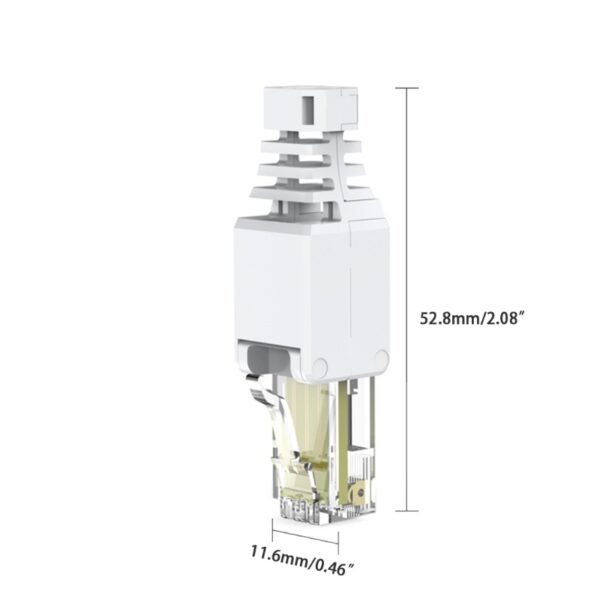 White RJ45 Tool-less Connector No Crimp Connectors Cat6 Connector Cat5e Connectors Cat5 Connectors 5