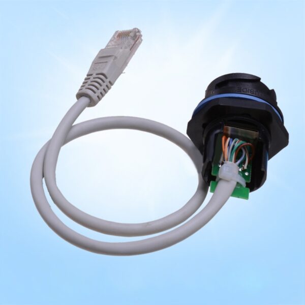 1m CAT6E Waterproof RJ45 Connector Net Work Bridge Ethernet Adapter Plug Cable Shielded Panel Mount RJ45RB72010 4