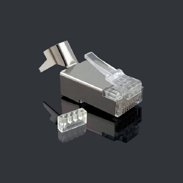 1 Set Telecom Crimping Crimper for Rj45 Tool & 50Pcs Rj 45 Network Terminals 1.3Mm Ethernet Cable Plug Cat7 Cat6A 5