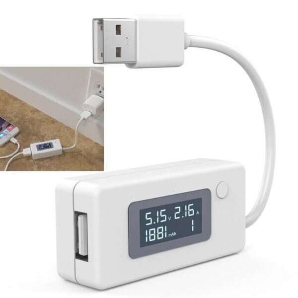 New Promotion Digital LCD USB Charger Capacity Current Voltage Tester Meter For Cell Phone Power Bank 2