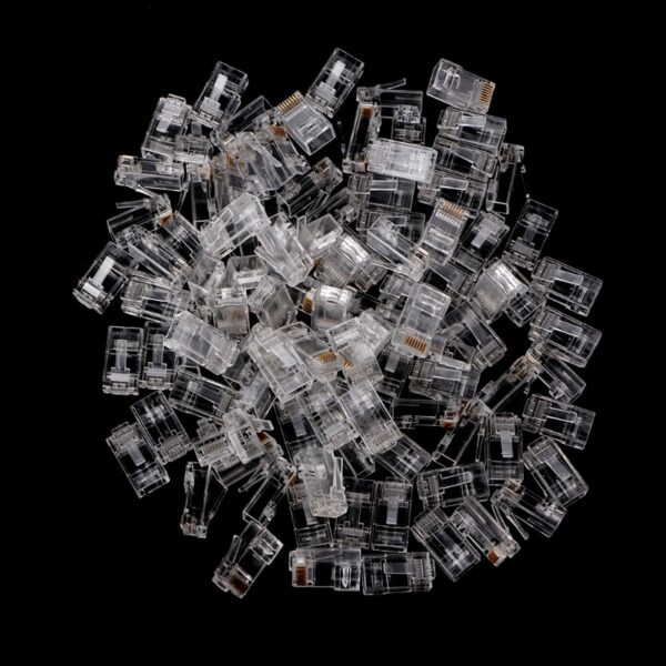 100Pcs RJ45 CAT6 8-Pin Modular Plugs UTP Unshielded Version With Loading Bar Dropshipping 1