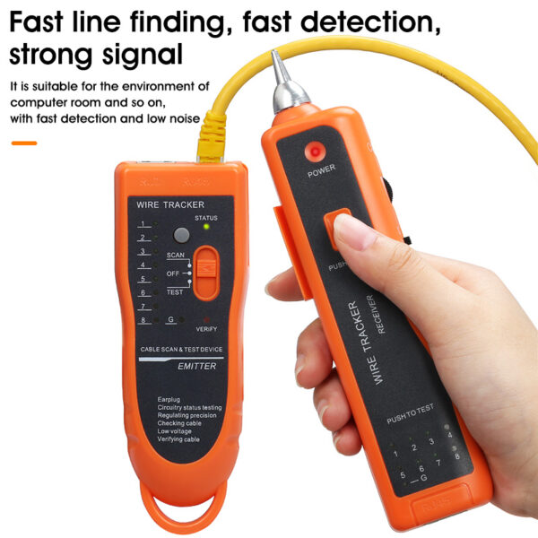 LAN Network Cable Tester Cat5 Cat6 RJ45 UTP STP Detector Line Finder Telephone Wire Tracker Tracer Diagnose Tone Tool Kit 2