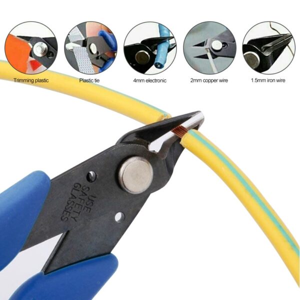 Electrical Wire Cable Cutters Cutting Side Snips Flush Pliers Nipper Hand Tools Herramientas Network Wire Stripping Strippe 2