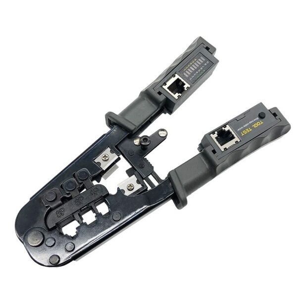 RJ45 Crimper Network Lan Cable Tester Cutting Tool for Cat7 Cat6 Cat5 RJ11 RJ12 RJ45 Crimper Metal Clip 4