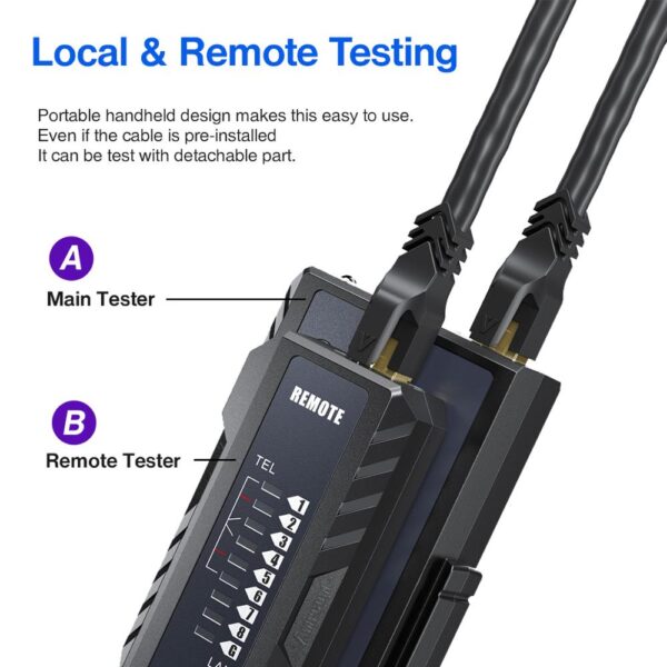 AMPCOM Network Cable Tester rj45 RJ11 Network LAN Ethernet RJ45 Cable Tester tool LAN Networking Tool network Repair 4