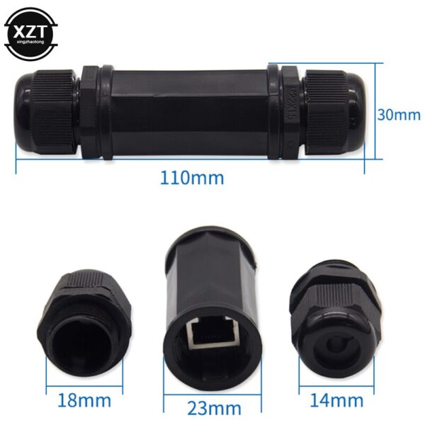 RJ45 Waterproof IP67 Ethernet Network Cable Connector Double Head Outdoor LAN Coupler Adapter Female Cat5 6 7 8P8C High Quality 5