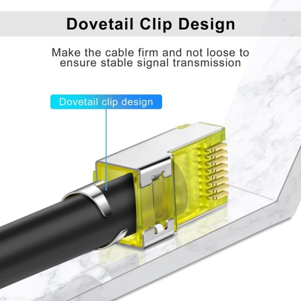 Cat7 RJ45 Connector 8P8C Modular Ethernet Cable Head Plug Gold-plated Cat 7 Crimp Network RJ 45 Cat7 Colorful Crimper Connector 5