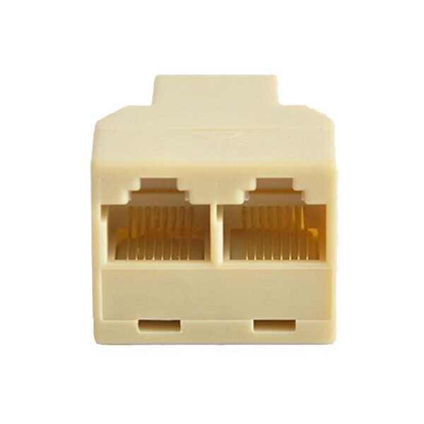 2Pcs 1 To 2 Ways RJ45 Connector  CAT5 CAT6 LAN Ethernet Cord Network Plug Cable Female Splitter Professional  Practical Adapters 3