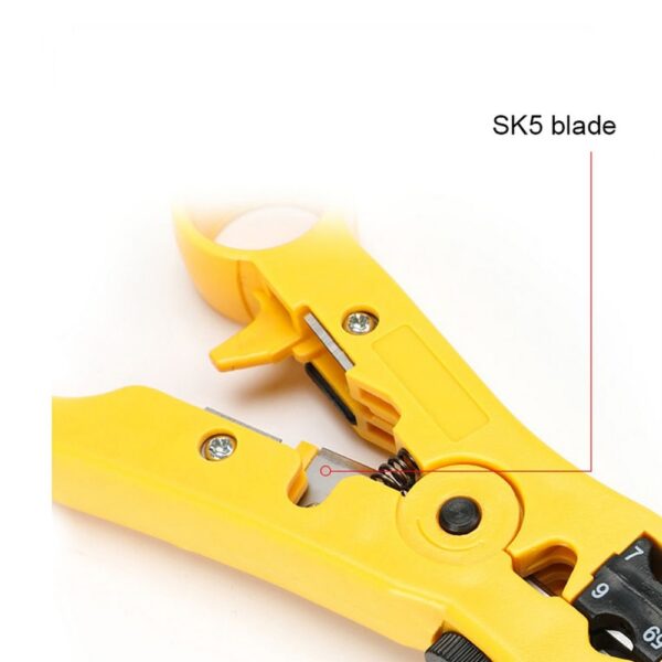 Wire Stripper Crimper Pliers Crimping Cutter Multi-function Electric Stripping Tools Cable Pliers For UTP STP RG59 RG6 RG7 RG11 2