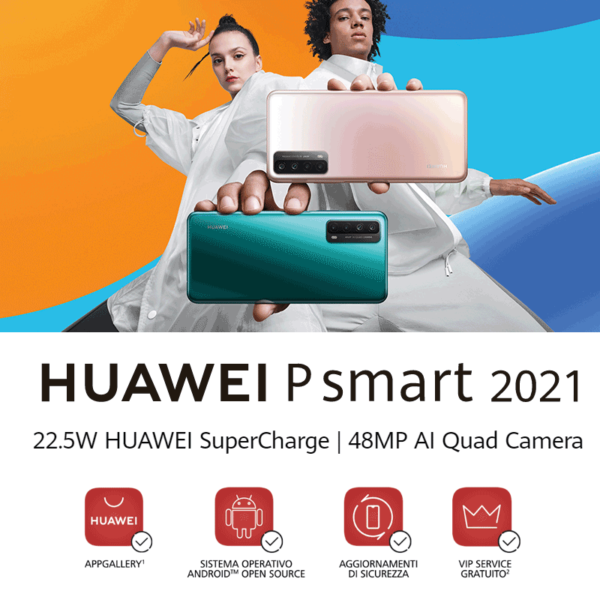 Global Version HUAWEI P smart 2021 Mobile Phone 6.67 inch Kirin 710A Octa Core 4GB RAM 128GB ROM 22.5W SuperCharge NFC Phone 3