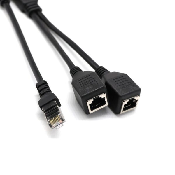 RJ45 Network Splitter Adapter Cable 1 Male to 2 Female Socket Port LAN Ethernet Network Splitter Y Adapter Cable 5